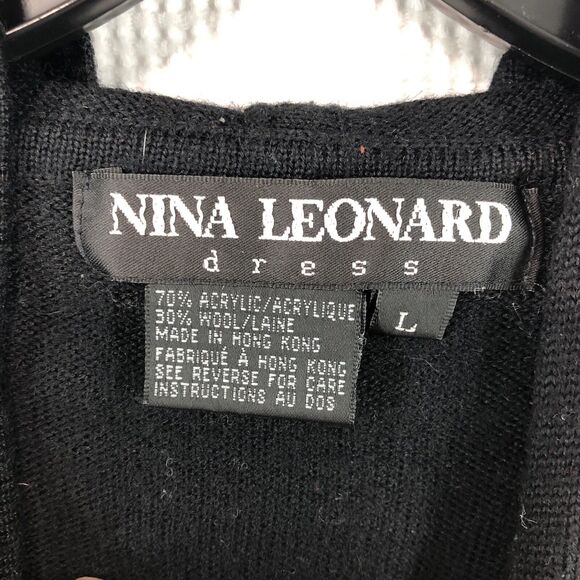 Nina Leonard hoodie sweater women’s large gray black color block cropped - Picture 5 of 8